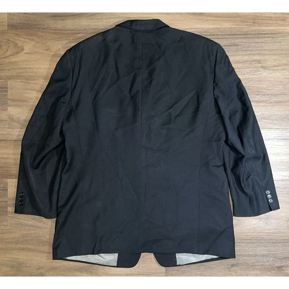 Vintage Monsieur Givenchy Men’s Sports Jacket Blazer Black Worsted Wool Size 46